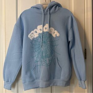 Sp5der Web Hoodie in Sky Blue